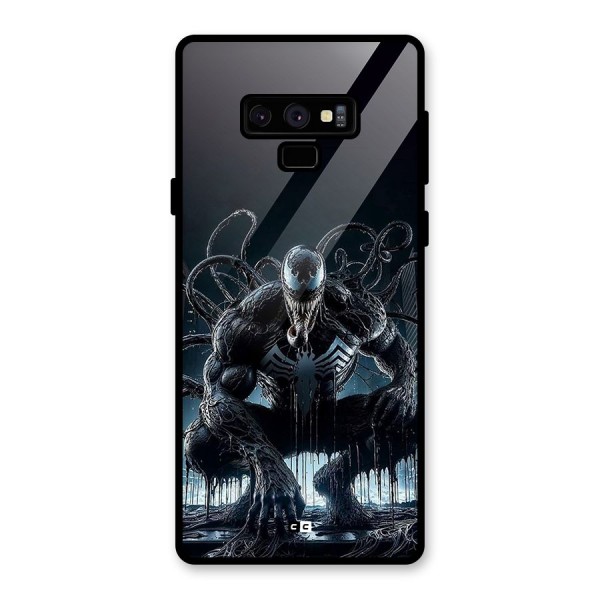 Sitting Venom Glass Back Case for Galaxy Note 9