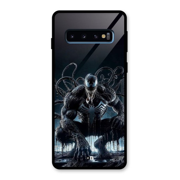 Sitting Venom Glass Back Case for Galaxy S10