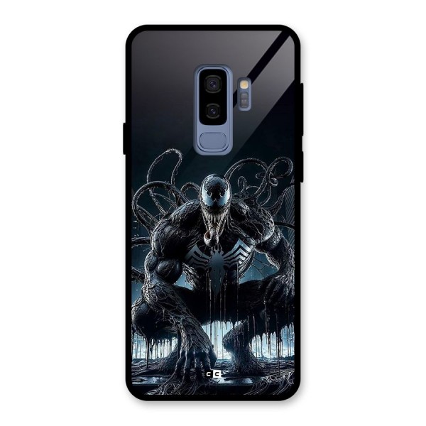 Sitting Venom Glass Back Case for Galaxy S9 Plus