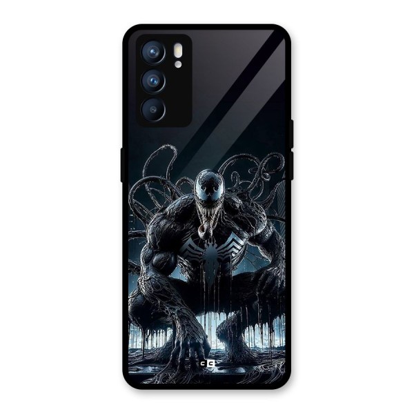 Sitting Venom Glass Back Case for Oppo Reno6 5G