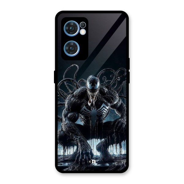 Sitting Venom Glass Back Case for Oppo Reno7 5G