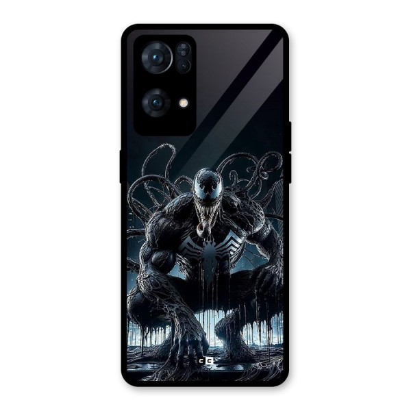 Sitting Venom Glass Back Case for Oppo Reno7 Pro 5G