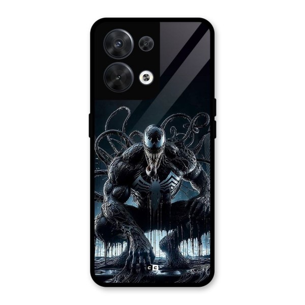 Sitting Venom Glass Back Case for Oppo Reno8 5G