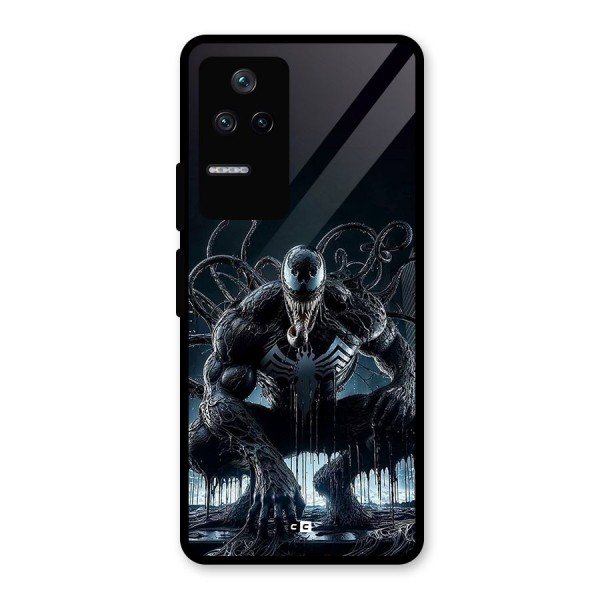 Sitting Venom Glass Back Case for Poco F4 5G