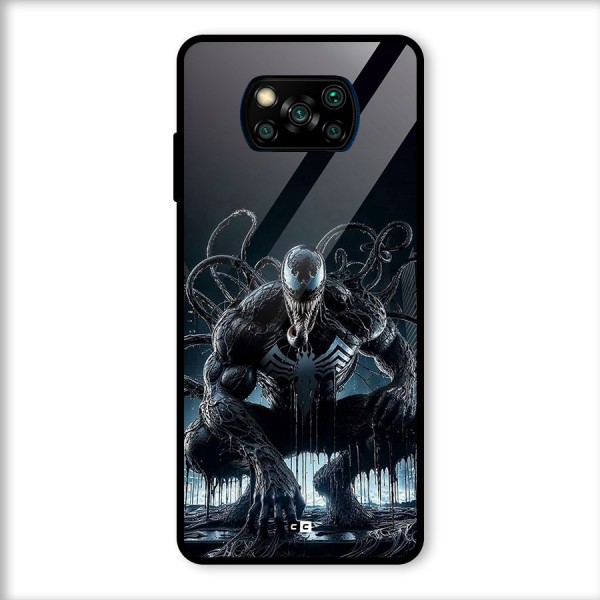 Sitting Venom Glass Back Case for Poco X3