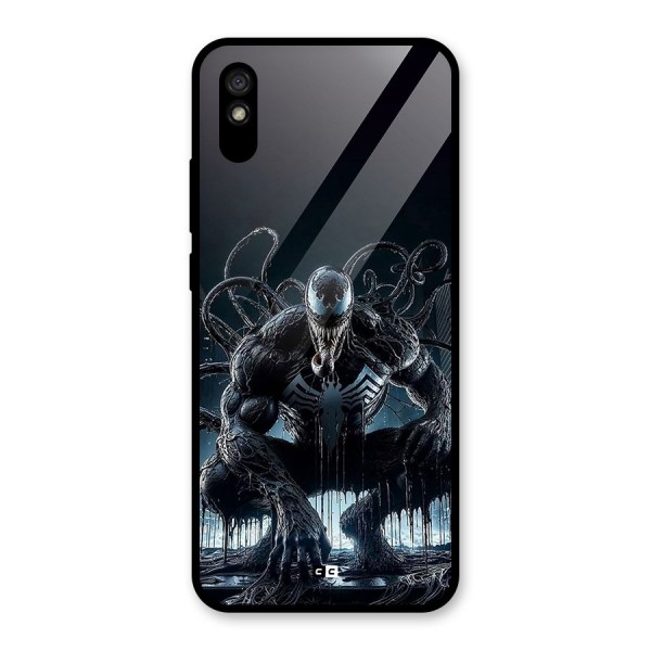 Sitting Venom Glass Back Case for Redmi 9i