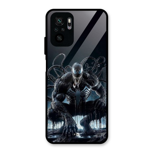 Sitting Venom Glass Back Case for Redmi Note 10