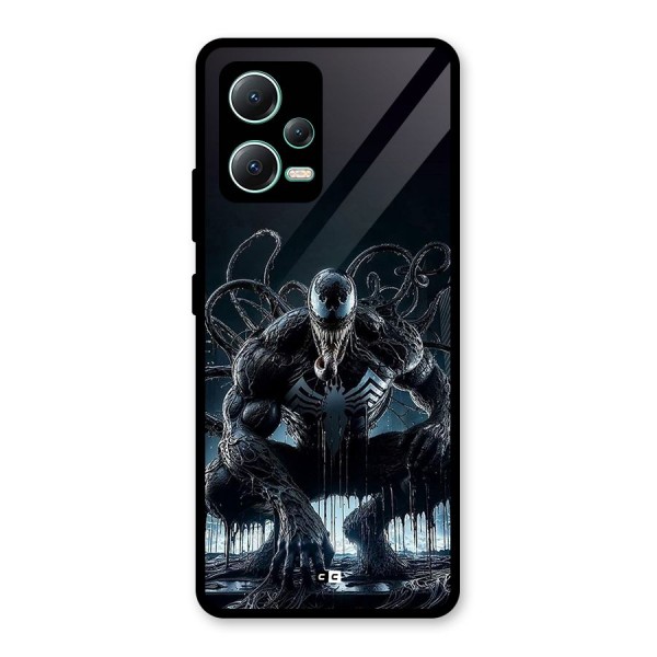 Sitting Venom Glass Back Case for Redmi Note 12 5G