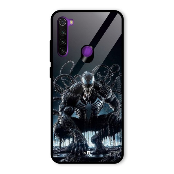 Sitting Venom Glass Back Case for Redmi Note 8