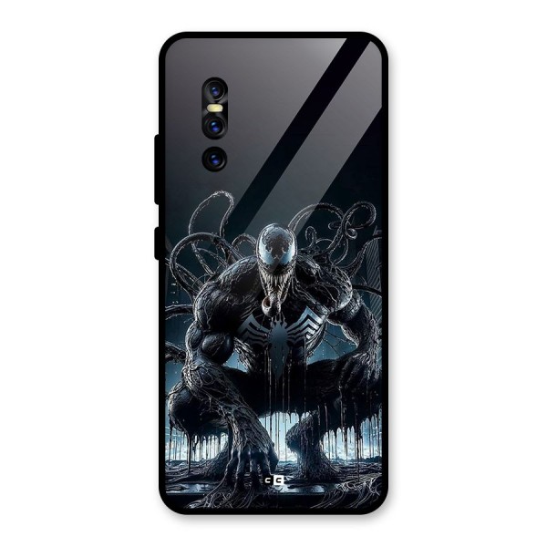 Sitting Venom Glass Back Case for Vivo V15 Pro