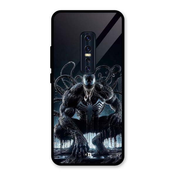 Sitting Venom Glass Back Case for Vivo V17 Pro