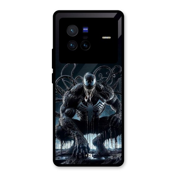 Sitting Venom Glass Back Case for Vivo X80