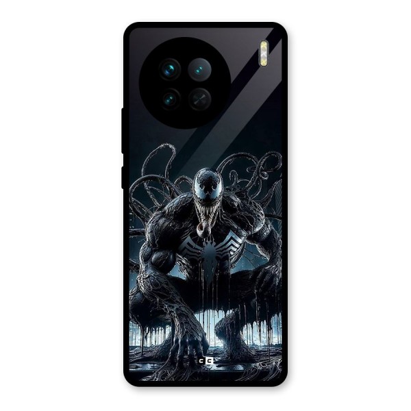 Sitting Venom Glass Back Case for Vivo X90