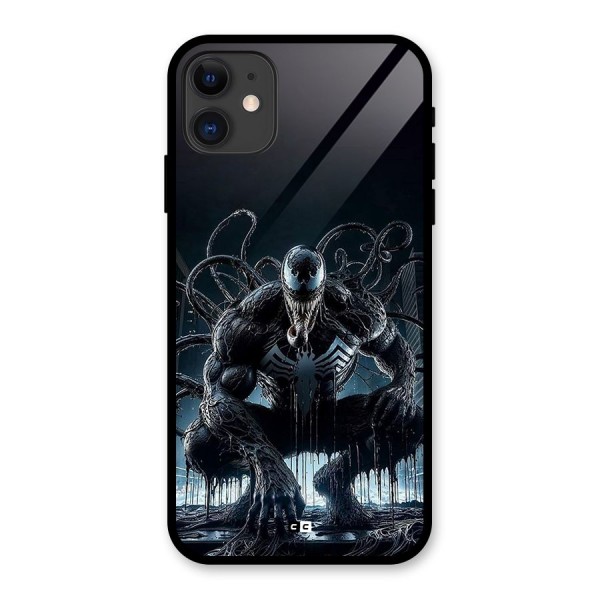 Sitting Venom Glass Back Case for iPhone 11