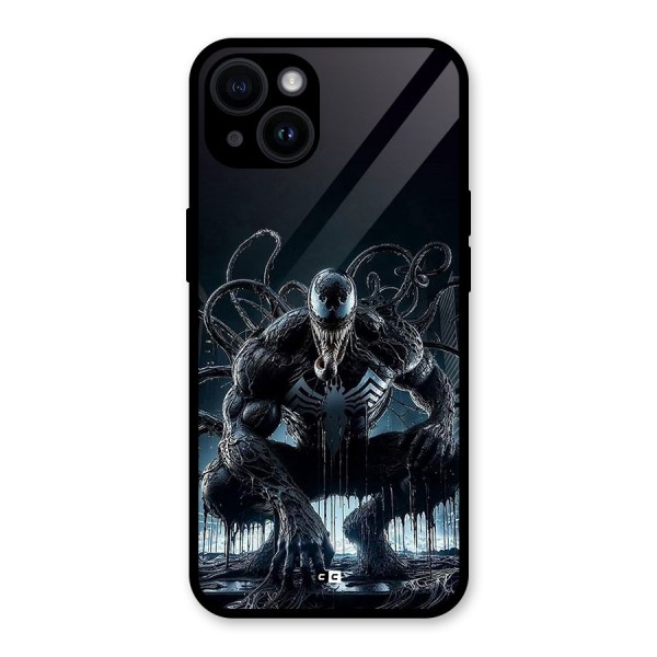 Sitting Venom Glass Back Case for iPhone 14