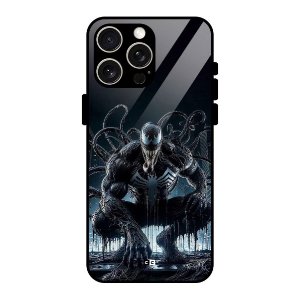 Sitting Venom Glass Back Case for iPhone 15 Pro Max