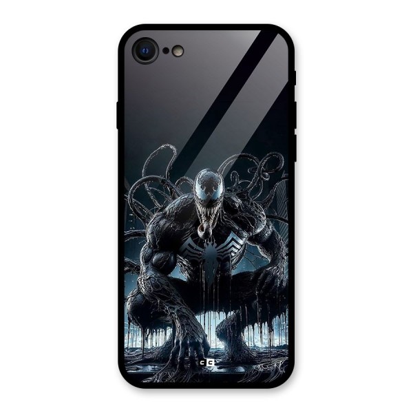 Sitting Venom Glass Back Case for iPhone 8