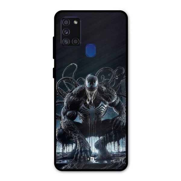 Sitting Venom Metal Back Case for Galaxy A21s