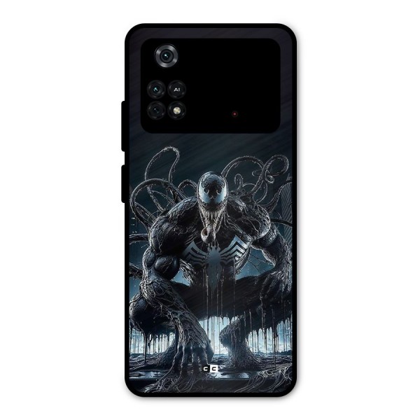 Sitting Venom Metal Back Case for Poco M4 Pro 4G