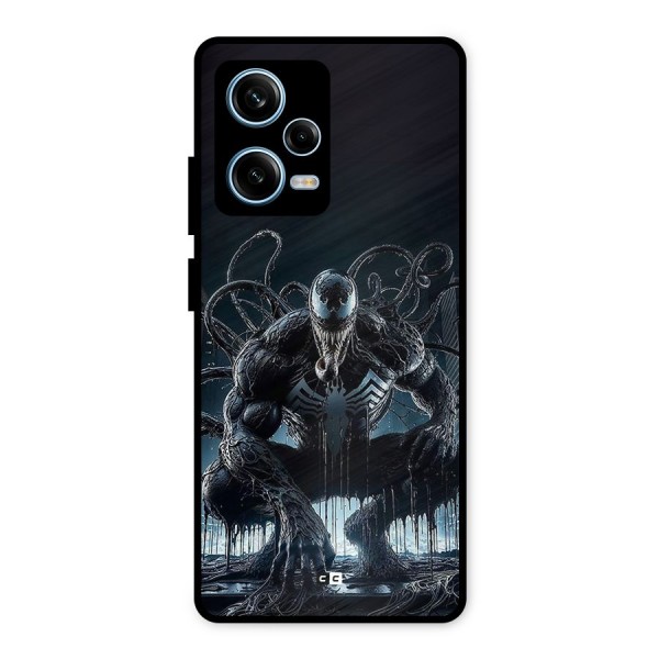 Sitting Venom Metal Back Case for Redmi Note 12 Pro