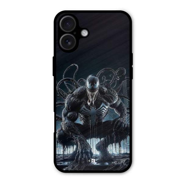 Sitting Venom Metal Back Case for iPhone 16 Plus