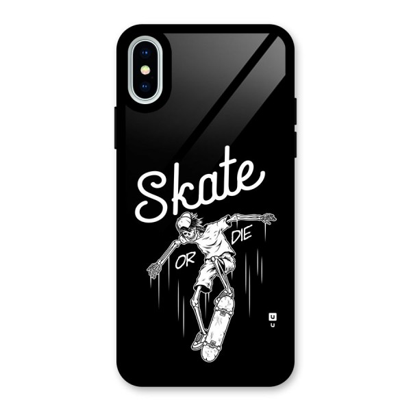 Skate Or Die Glass Back Case for iPhone XS