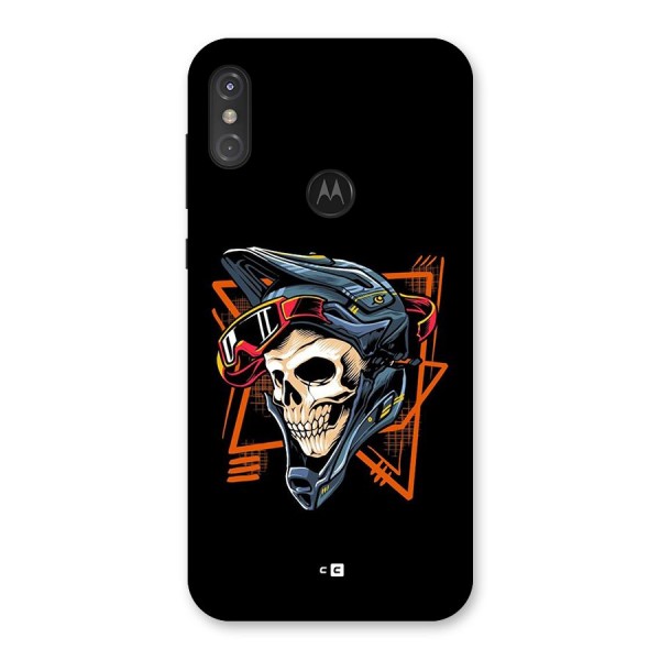 Skull Helmet Back Case for Motorola One Power