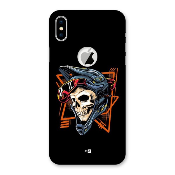 Skull Helmet Back Case for iPhone XS Logo Cut