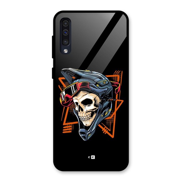 Skull Helmet Glass Back Case for Galaxy A50s