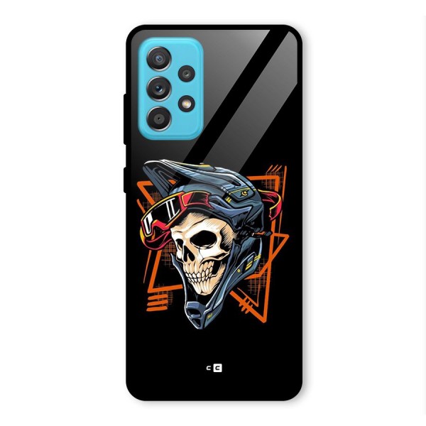 Skull Helmet Glass Back Case for Galaxy A52