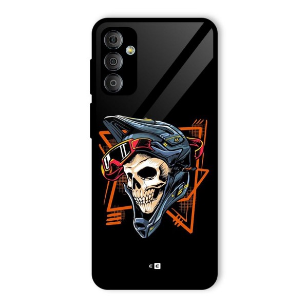 Skull Helmet Glass Back Case for Galaxy F23