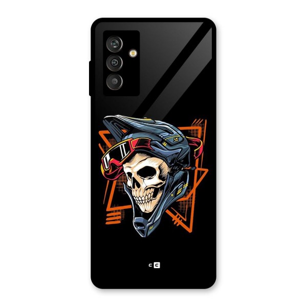 Skull Helmet Glass Back Case for Galaxy M13