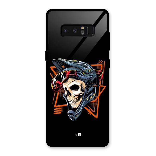 Skull Helmet Glass Back Case for Galaxy Note 8