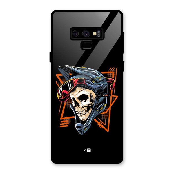 Skull Helmet Glass Back Case for Galaxy Note 9