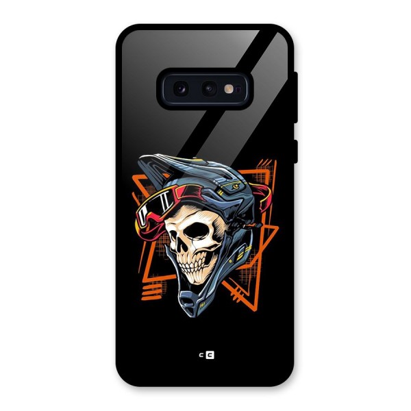 Skull Helmet Glass Back Case for Galaxy S10e