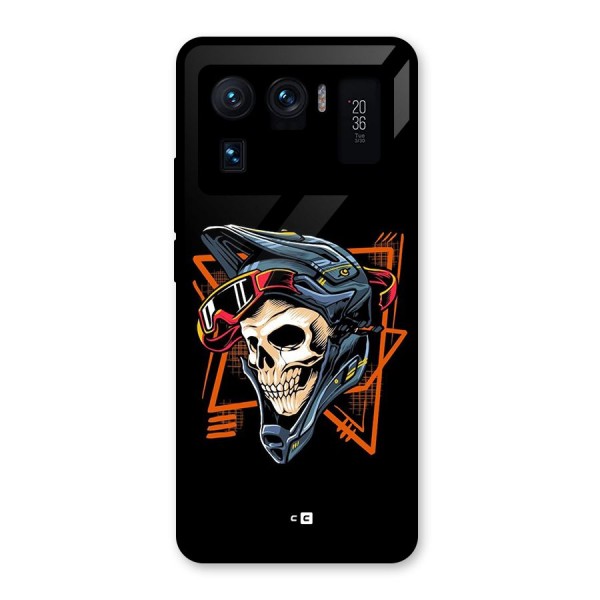 Skull Helmet Glass Back Case for Mi 11 Ultra