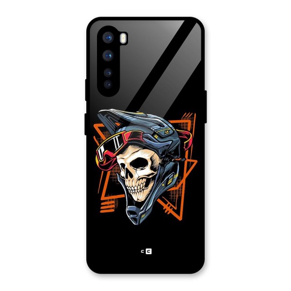 Skull Helmet Glass Back Case for OnePlus Nord