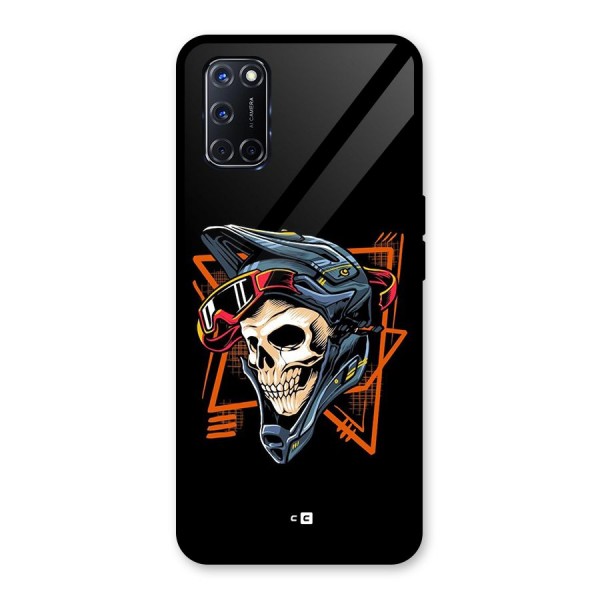 Skull Helmet Glass Back Case for Oppo A52