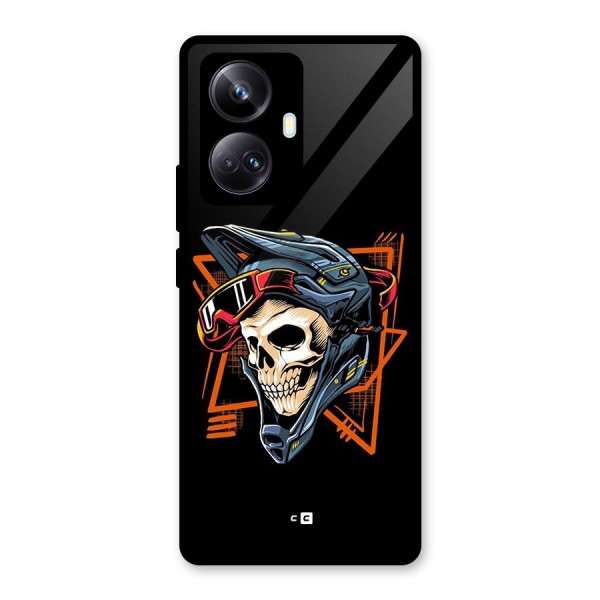 Skull Helmet Glass Back Case for Realme 10 Pro Plus