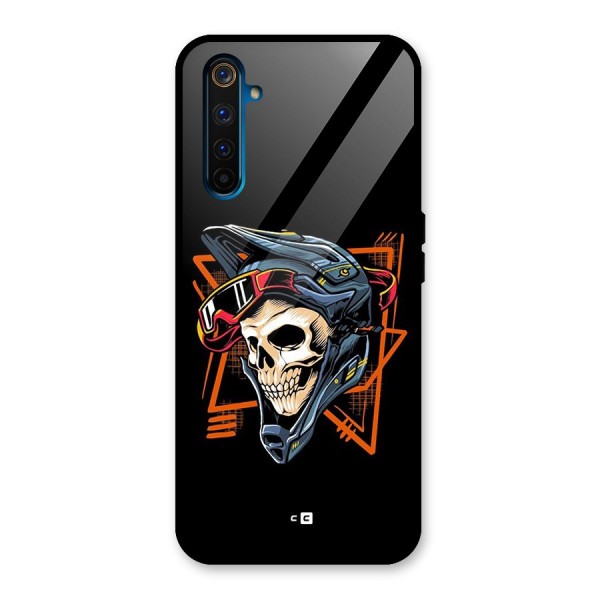 Skull Helmet Glass Back Case for Realme 6 Pro