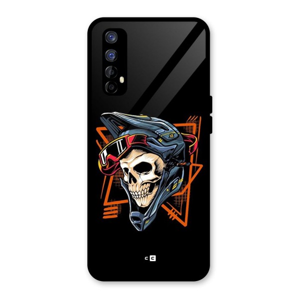 Skull Helmet Glass Back Case for Realme 7