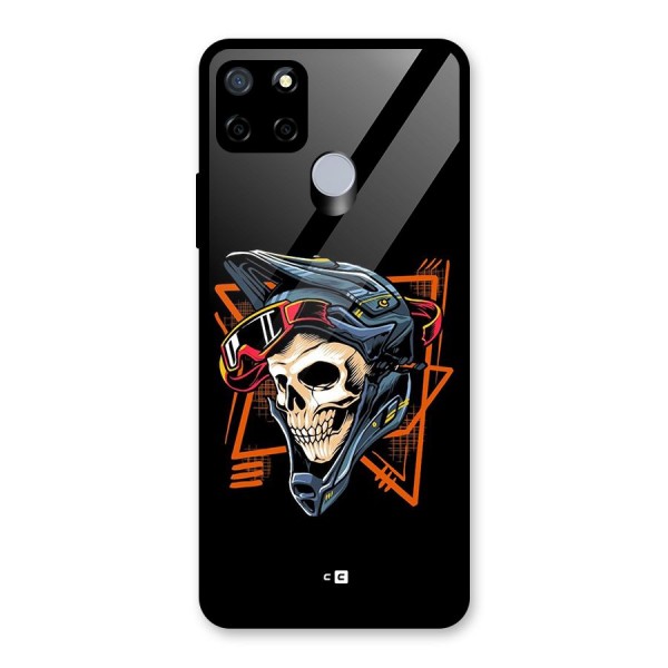 Skull Helmet Glass Back Case for Realme C12