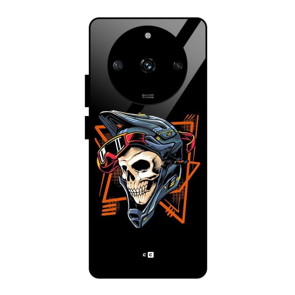 Skull Helmet Glass Back Case for Realme Narzo 60 5G