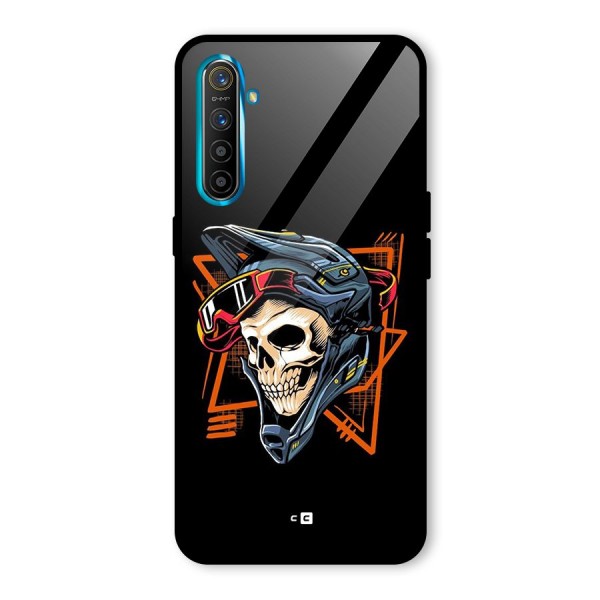 Skull Helmet Glass Back Case for Realme X2