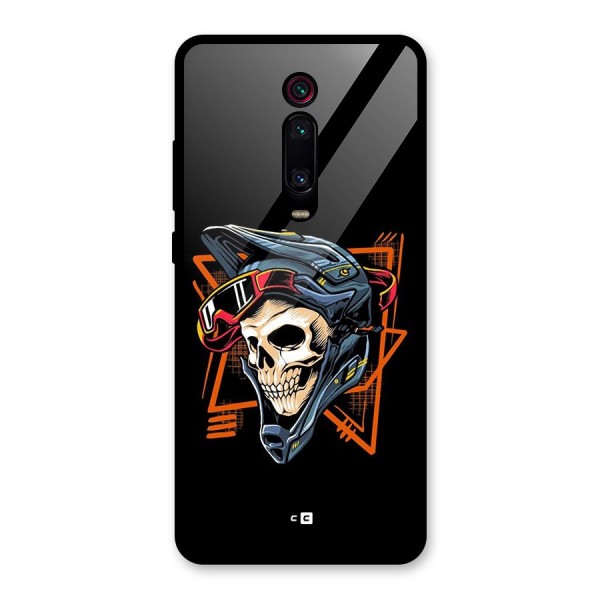 Skull Helmet Glass Back Case for Redmi K20 Pro