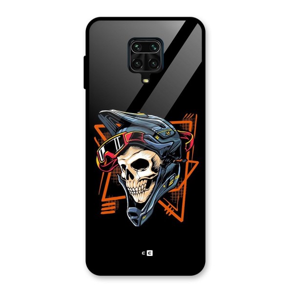 Skull Helmet Glass Back Case for Redmi Note 10 Lite