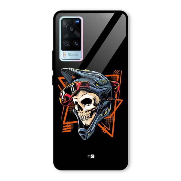 Skull Helmet Glass Back Case for Vivo X60