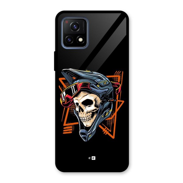 Skull Helmet Glass Back Case for Vivo Y72 5G