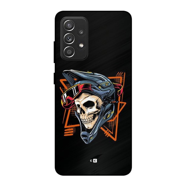 Skull Helmet Metal Back Case for Galaxy A52