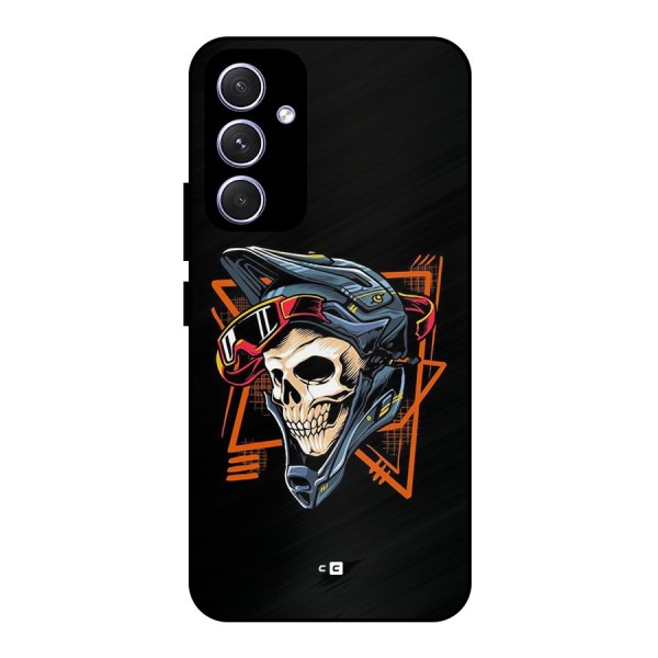 Skull Helmet Metal Back Case for Galaxy A54